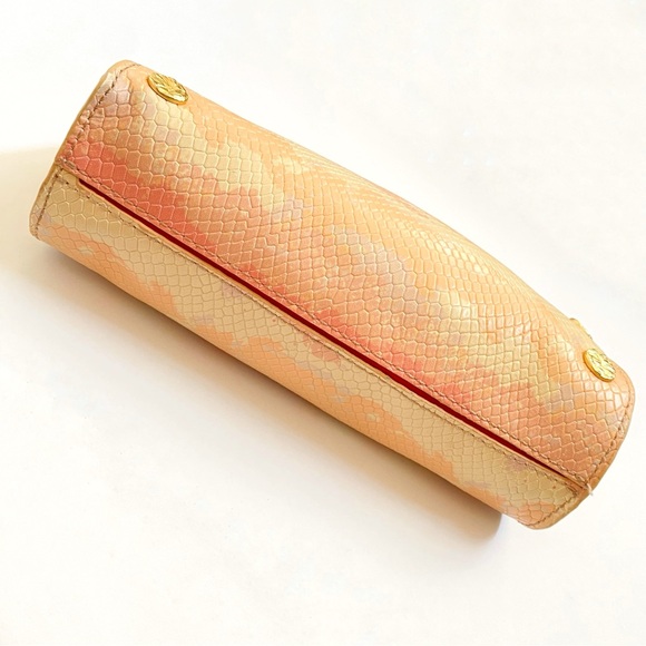 HAMMITT LOS ANGELES CORAL PINK GOLD HIMALAYAN SNAKE TONY CROSSBODY PURSE - Picture 5 of 15